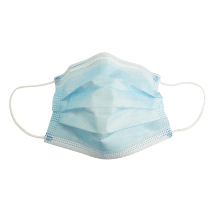 Safe Handler Disposable 3 Ply Outdoor and Indoor Dust Facemask, Blue (50-Pack) SH-D3PFM-BL-50